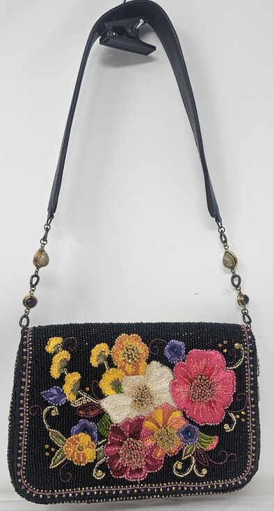 Mary Frances Wildflower Multicolor Beaded Handbag Shoulderbag Purse Flowers New - Picture 2 of 14